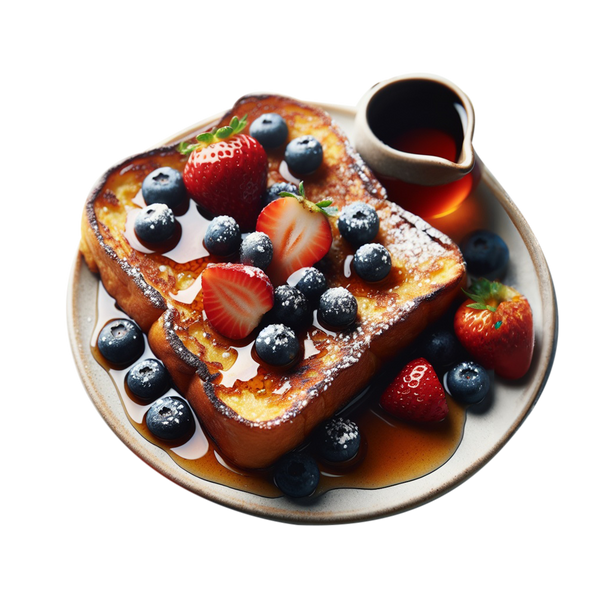 French Toast with Berries & Maple Syrup